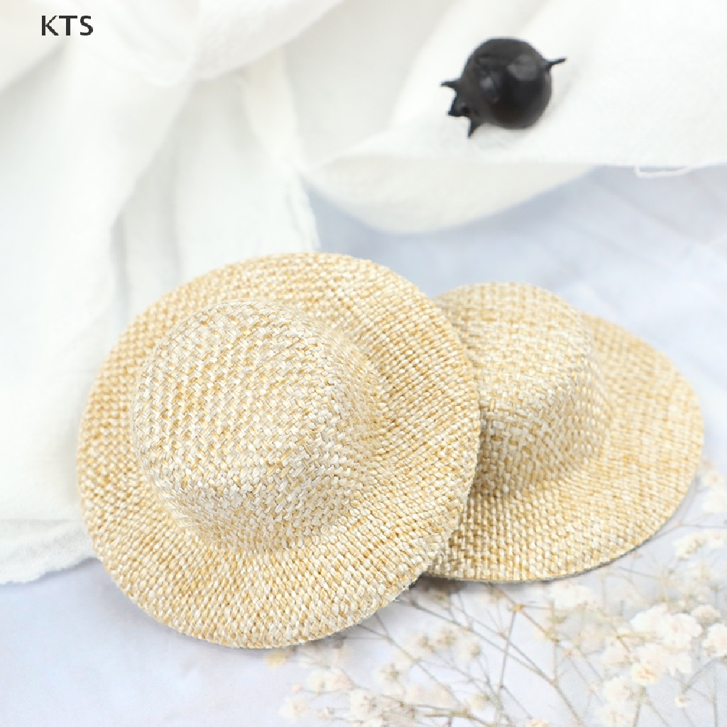 Set 2 Nón Rơm Mini Xinh Xắn Dùng Để Trang Trí Nhà Búp Bê