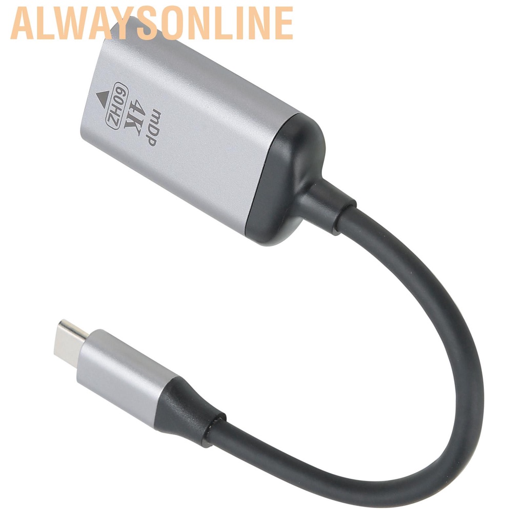 Alwaysonline Professional Portable Type‑C Male to Mini DP Adapter Cable Accessory for Windows