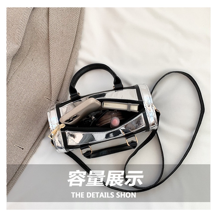 Túi Xách Đeo Vai Hình Trụ Màu Trơn Thời Trang Mùa Xuân 2023 Cho Nữ