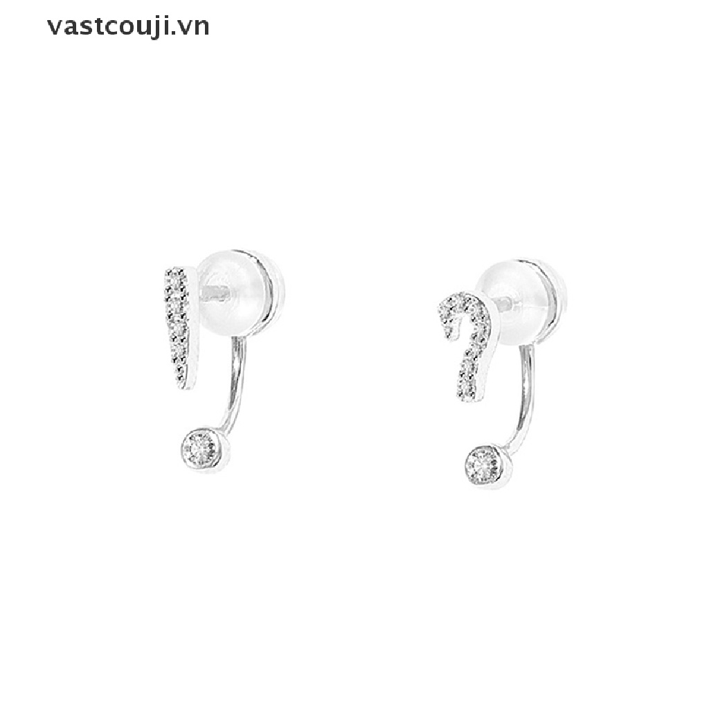 Bông Tai Đính Đá Pha Lê Màu Bạc Thời Trang Hàn Quốc Dành Cho Nữ