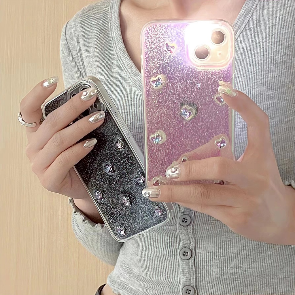 Ốp Điện Thoại TPU Silicon Mềm Trong Suốt Chống Sốc Phối Kim Tuyến Hình Bướm 3D Cho iPhone 14 Pro Max 13 12 11