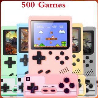 500 Trong 1 Máy Chơi game Cầm Tay Mini Màn Hình Màu LCD 500 Trò Chơi 2 Người Chơi Có Màn Hình Lớn