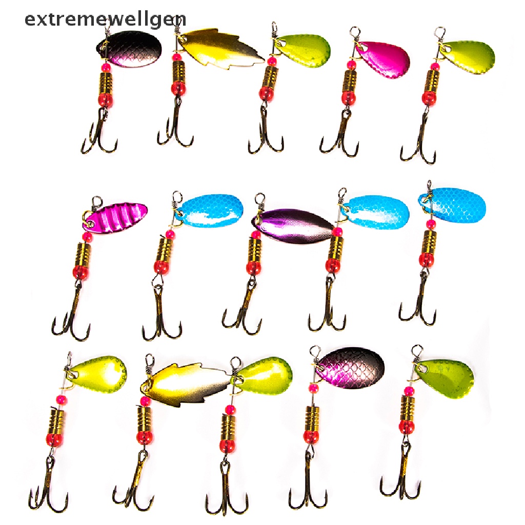 [Cực Tốt] Hộp 10 Mồi Câu Cá Giả Xoay Được