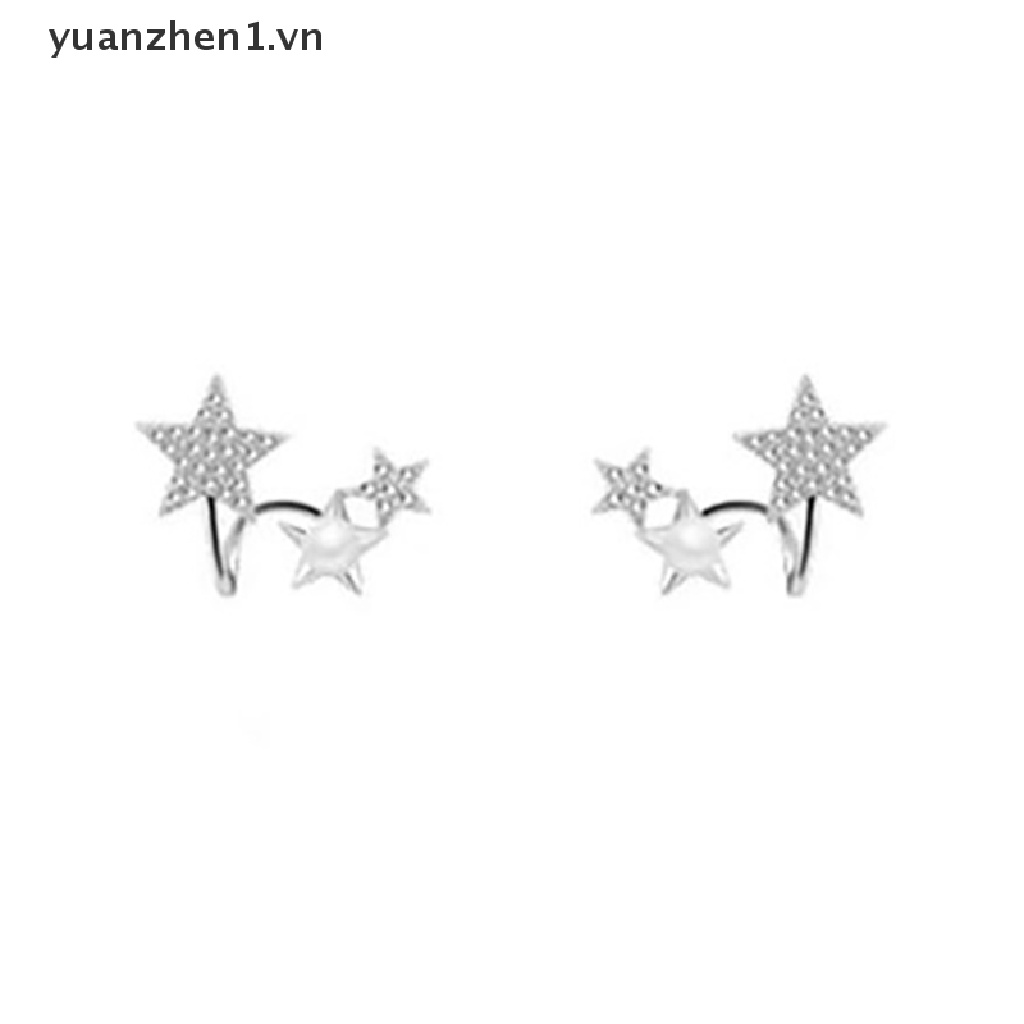 Bông Tai Ngôi Sao Năm Cánh Đính Đá Thời Trang Hàn Quốc Y2k