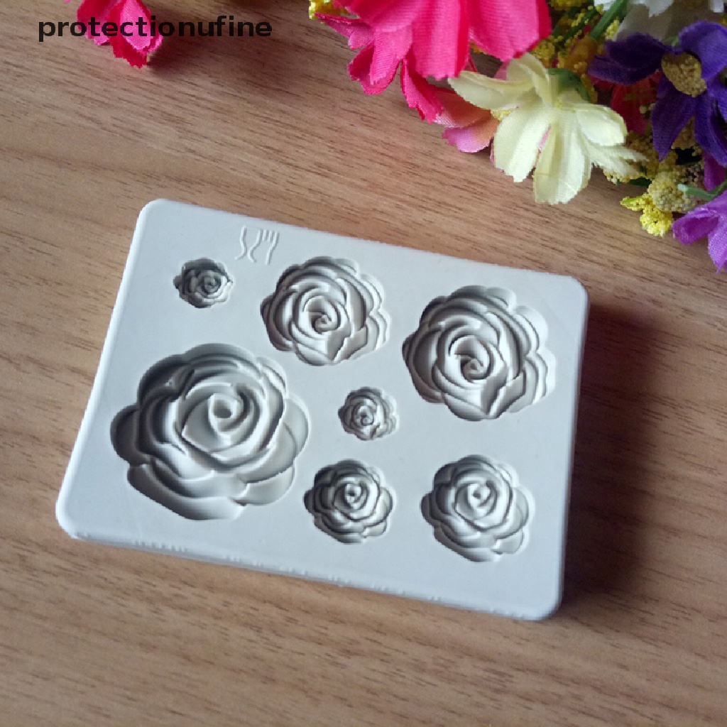 Khuôn Silicone Tạo Hình Hoa Hồng 3D Trang Trí Bánh Kem / Kẹo Đường PR3VN