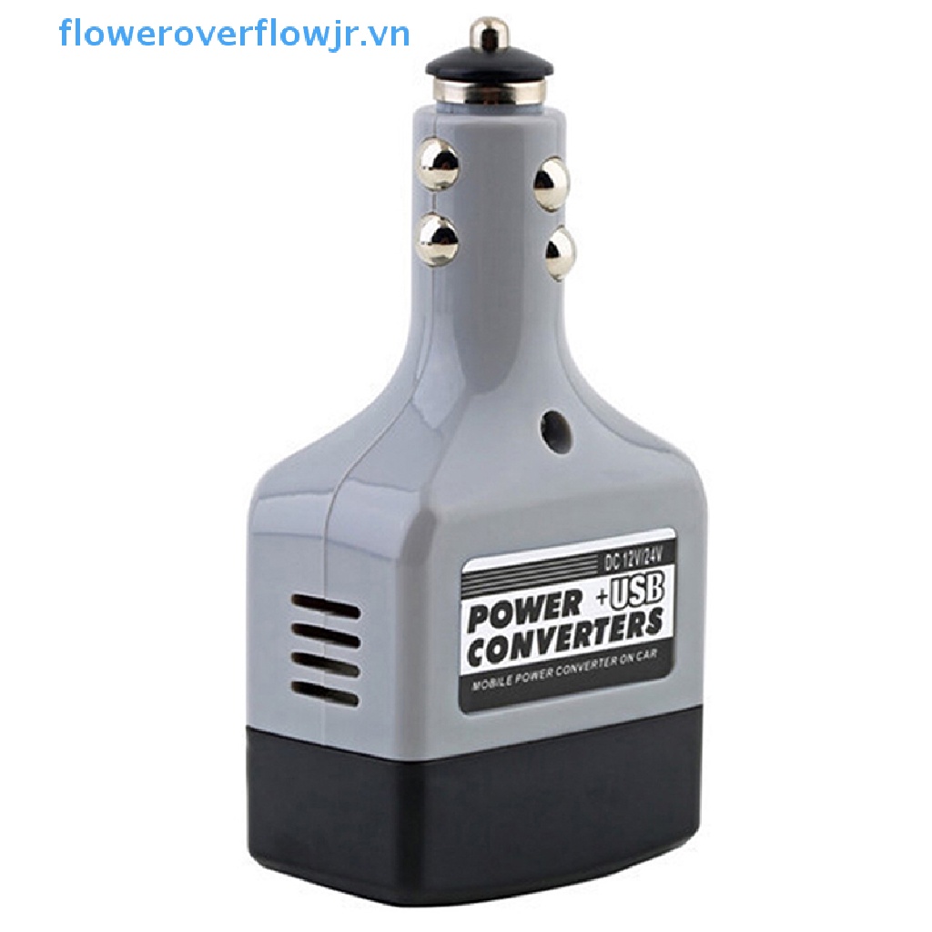 Bộ Chuyển Đổi Nguồn Điện USB Dc 12 / 24V Sang Ac 220V Chất Lượng Cao Cho Xe Hơi