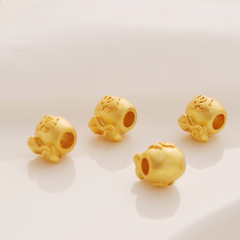 Hạt Xỏ Lỗ Lớn Mạ Vàng 18k Nhiều Màu Sắc Dùng Làm Trang Sức diy