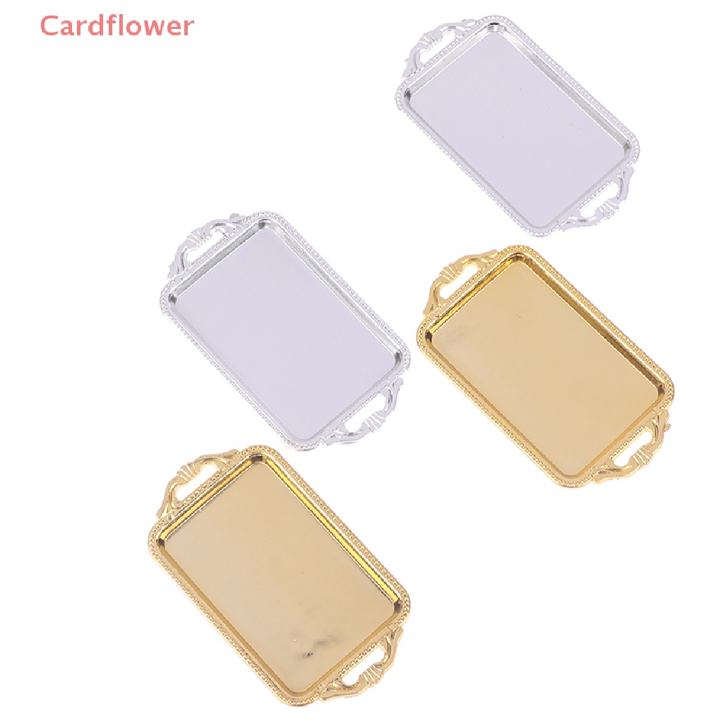 Bộ 2 Khay Trà Mini Bằng Nhựa Dùng Trang Trí Nhà Búp Bê