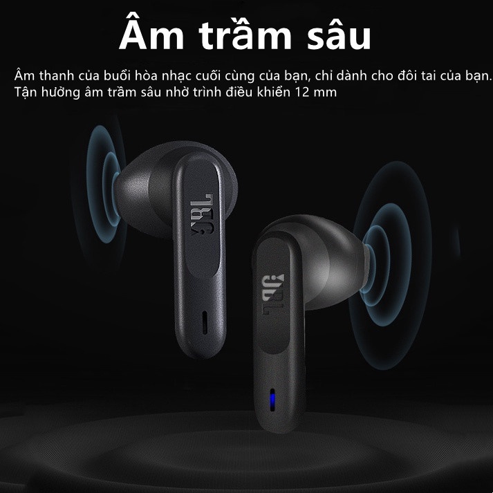 Tai nghe Bluetooth không dây thực sự JBL Wave 300 TWS có micrô tích hợp âm trầm sâu