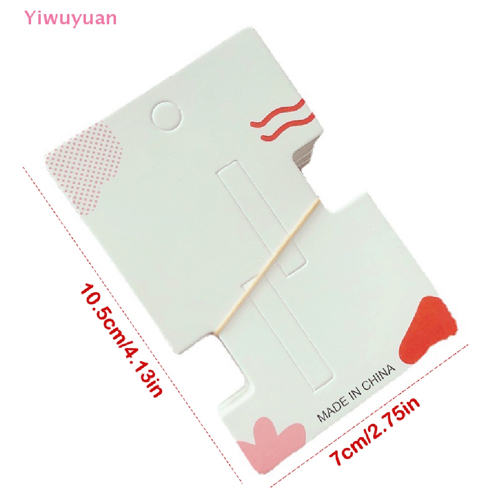 Bộ 50 Thẻ Giấy Trưng Bày Kẹp Tóc 2 Lỗ DIY