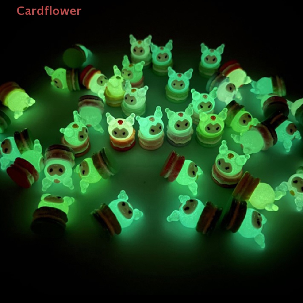 &lt; Cardflower &gt; Bộ 5 Mô Hình Búp Bê Phát Sáng Trong Bóng Tối Mini Bằng Nhựa Resin Craf Mới