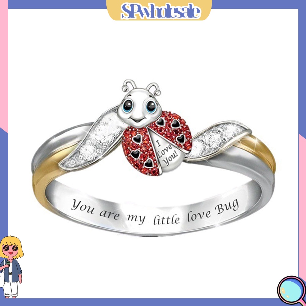 <SPwholesale> Nhẫn Hình Bọ Rùa Đính Đá Thời Trang Dành Cho Nữ