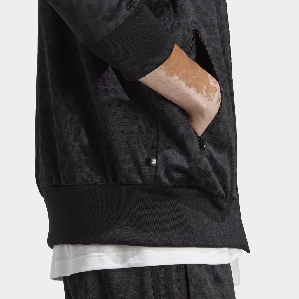 Adidas Phong cách sống Áo Track Jacket Monogram Graphic Nam Đen HZ4155