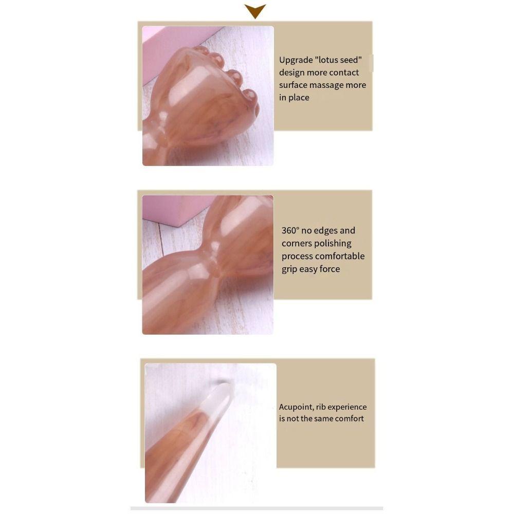 DYRUIDOJ Gậy Mát Xa Mặt Bằng Nhựa Resin Hình Hoa Sen Cho Salon Làm Đẹp