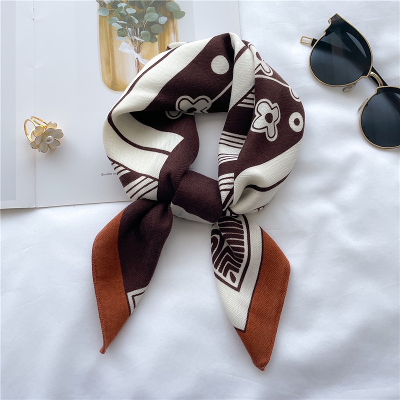 Khăn Choàng Cổ Nhung Hình Vuông 65x65cm Thoải Mái Thời Trang Thu Đông Cho Nữ