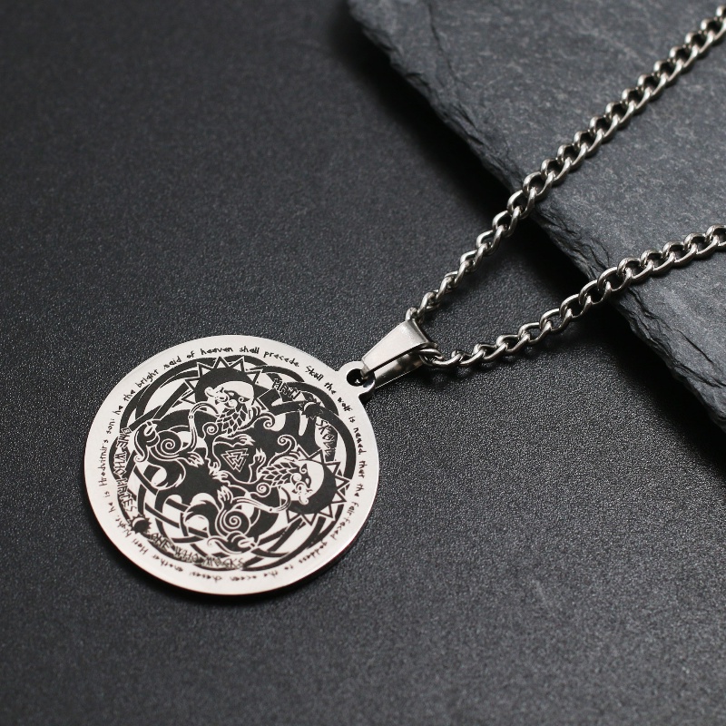 Z Vòng cổ Bằng Thép Titan Không Gỉ Phong Cách Viking Celtic Thời Trang Dành Cho Nam