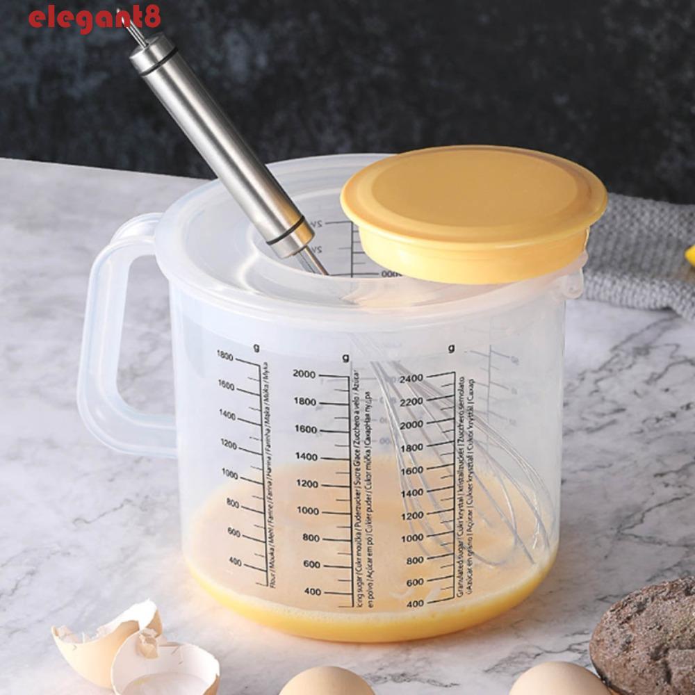 Cốc Đong Bằng Nhựa 2.5l Có Tay Cầm Và Nắp Đậy