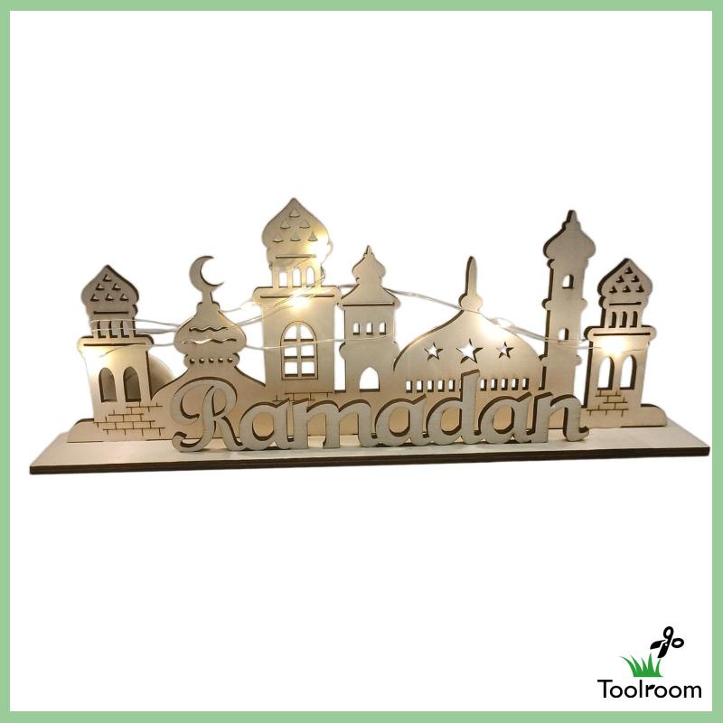 Phụ Kiện Trang Trí Bằng Gỗ Thủ Công Hình Eid Ramadan