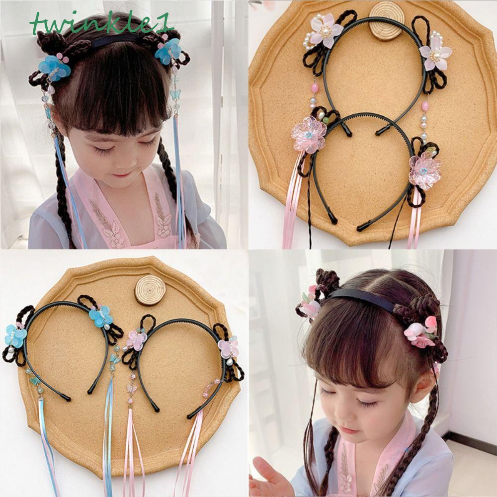 Băng Đô Hoa Tua Rua Phong Cách Hanfu Truyền Thống Trung Hoa Xinh Xắn Dành Cho Bé Gái