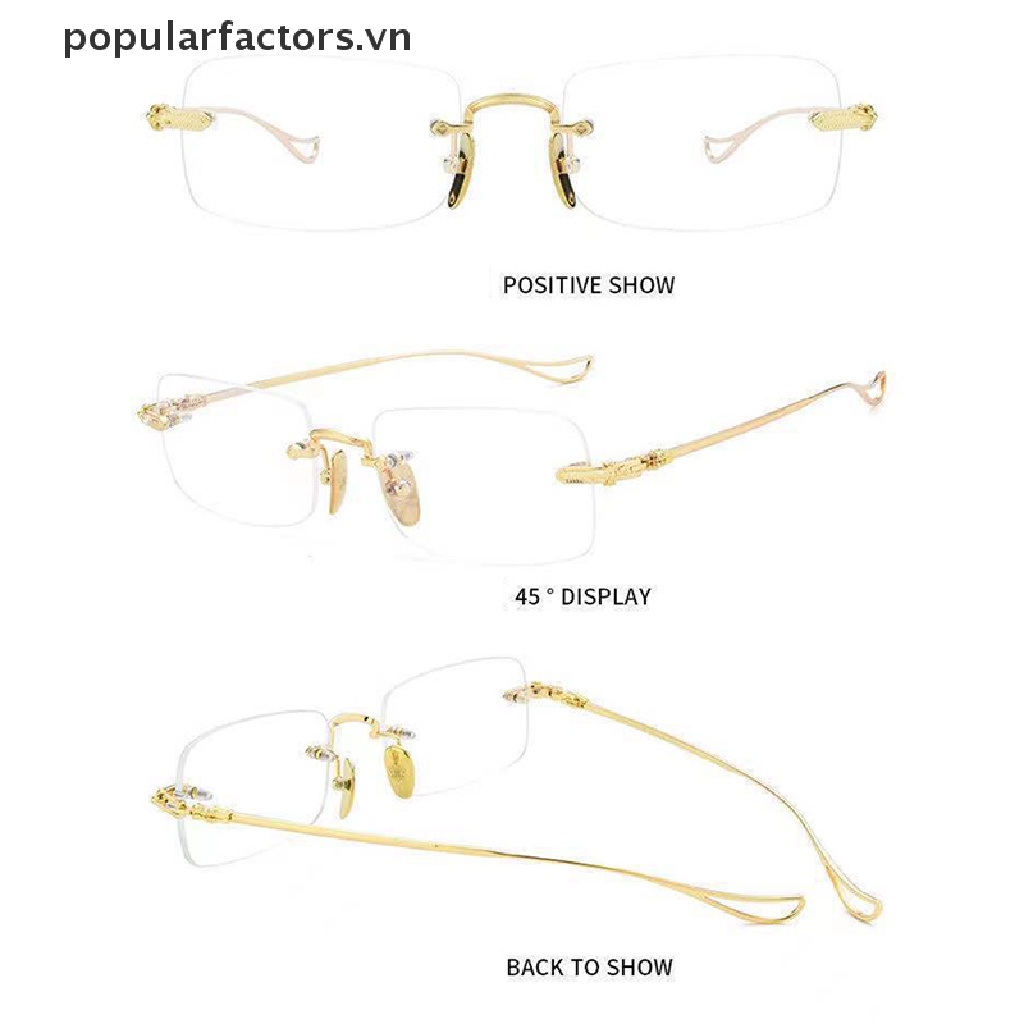 Kính Đọc Sách Không Gọng Phong Cách Vintage + 1.0 1.5 2.0 2.5 3.0 3.5 4.0