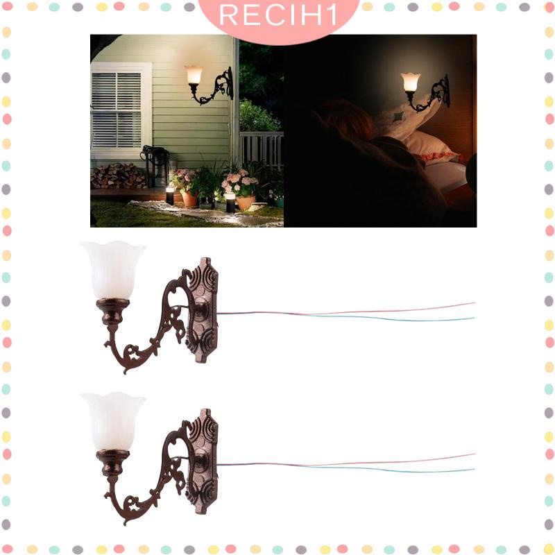 Bộ 2 Đèn Đường Mini 12 Bóng Dùng Trang Trí Nhà Búp Bê