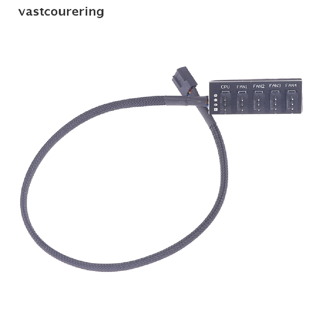 Vỏ Bọc Quạt Tản Nhiệt CPU Màu Đen Có Dây Cáp Chia Cổng Nguồn