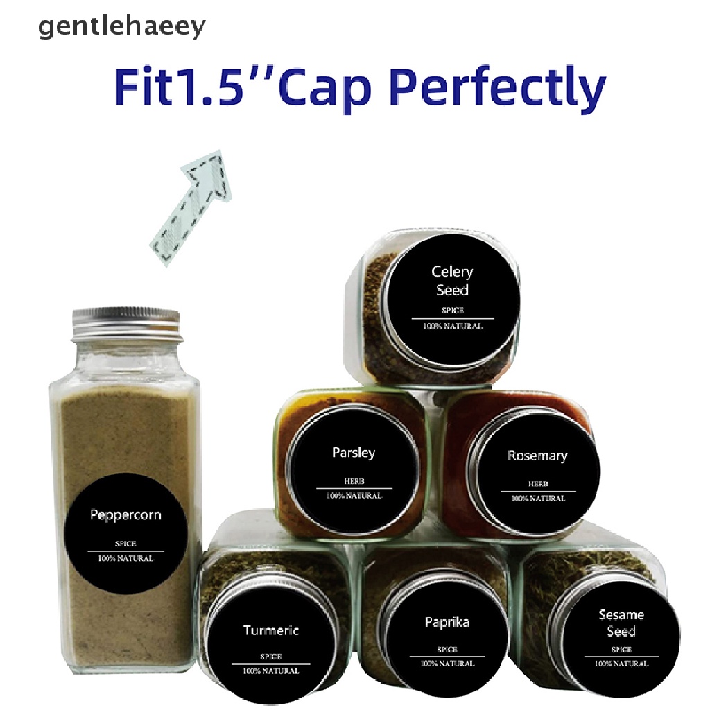 Bộ 192 Nhãn Dán Đánh Dấu Gia Vị Hình Tròn 1.5 inch