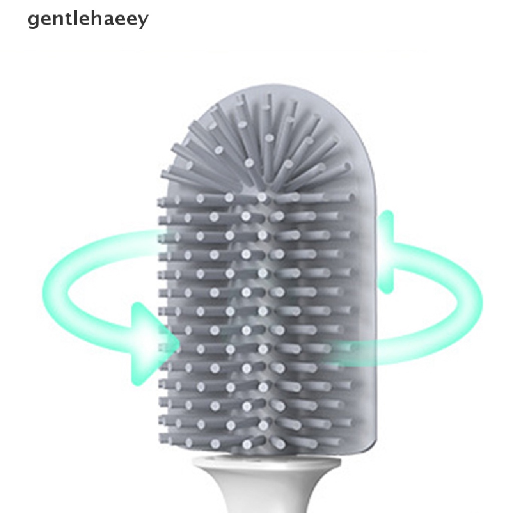 1 Bộ Cọ Chà Bồn Cầu Bằng Silicone Cán Dài Chất Lượng Cao