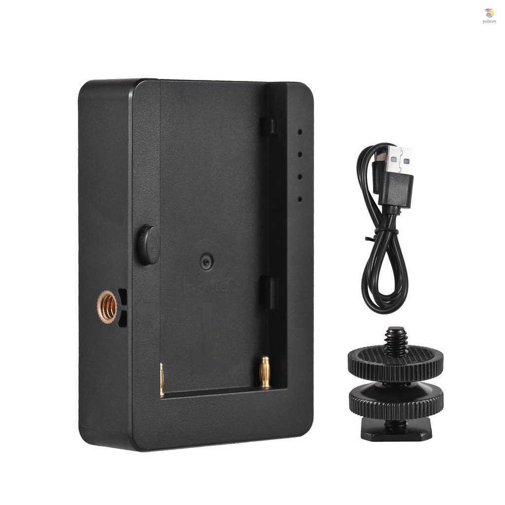 Tấm Chuyển Đổi Pin Sạc NP-F Đầu Ra Type-C USB5V DC7.4V Lỗ Vít 1 / 4 Inch Cho Pin NP-F550 F750 F970