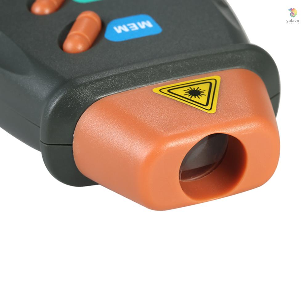 Đồng Hồ Đo Tốc Độ Kỹ Thuật Số Laser Không Tiếp Xúc Phạm Vi 2.5RPM-99,999RPM Kèm 3 Băng Phản Quang
