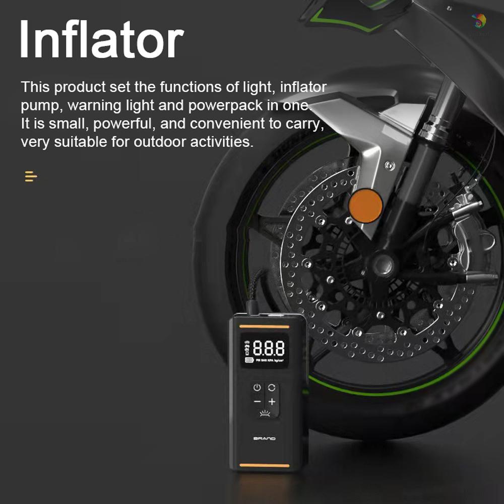 Máy Bơm Lốp Xe Hơi Công Suất Cao Không Dây Đa Năng Có Màn Hình Hiển Thị Kỹ Thuật Số