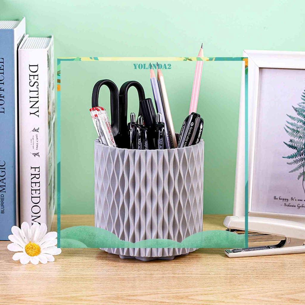 Hộp Đựng Cọ Trang Điểm Hình Tròn Sức Chứa Lớn Tiện Dụng Cho Trường Học / Văn