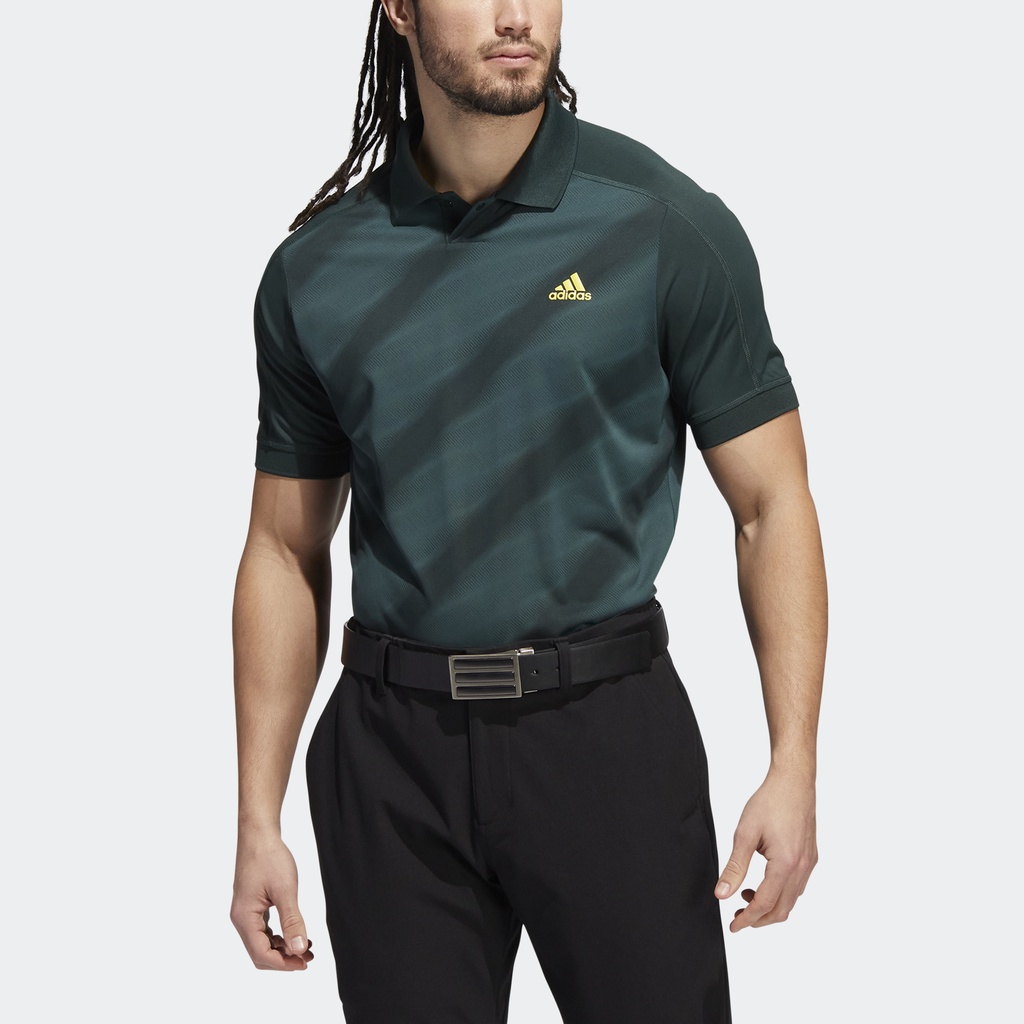 Adidas Đánh gôn Áo Polo Họa Tiết Statement Nam màu xanh lá HF9040