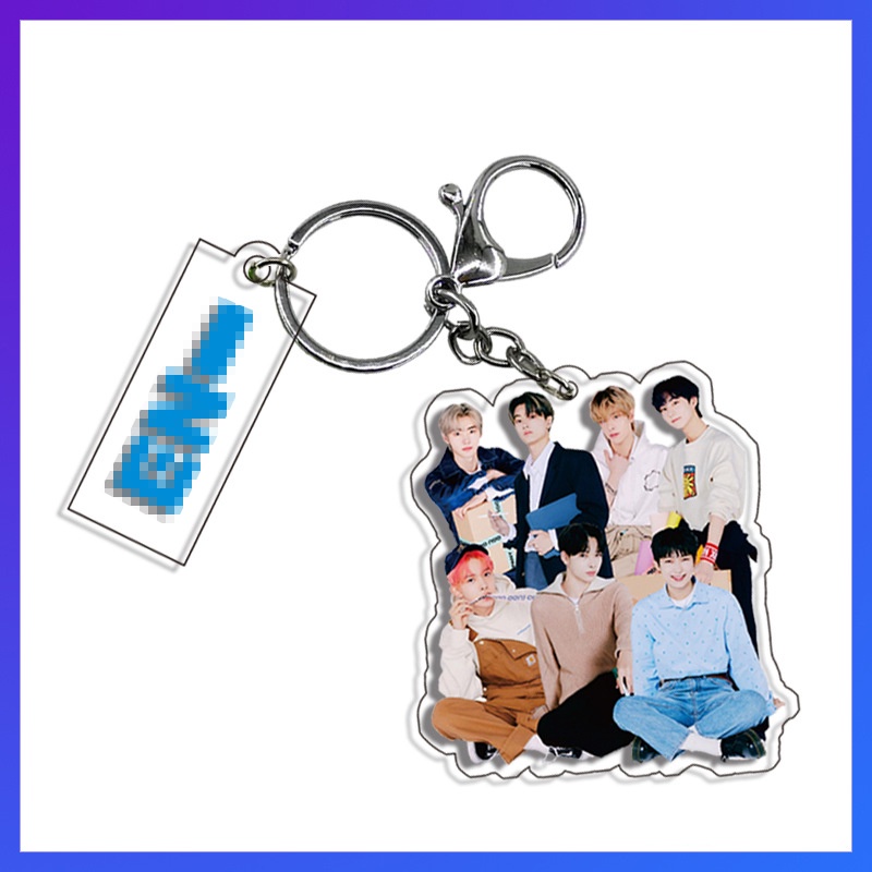 1 Móc Chìa Khóa Acrylic In Hình Nhóm Nhạc Hàn Quốc NCT TXT THE BOYZ ATEEZ GOT 7 E Eunhypen SEVENTEEN