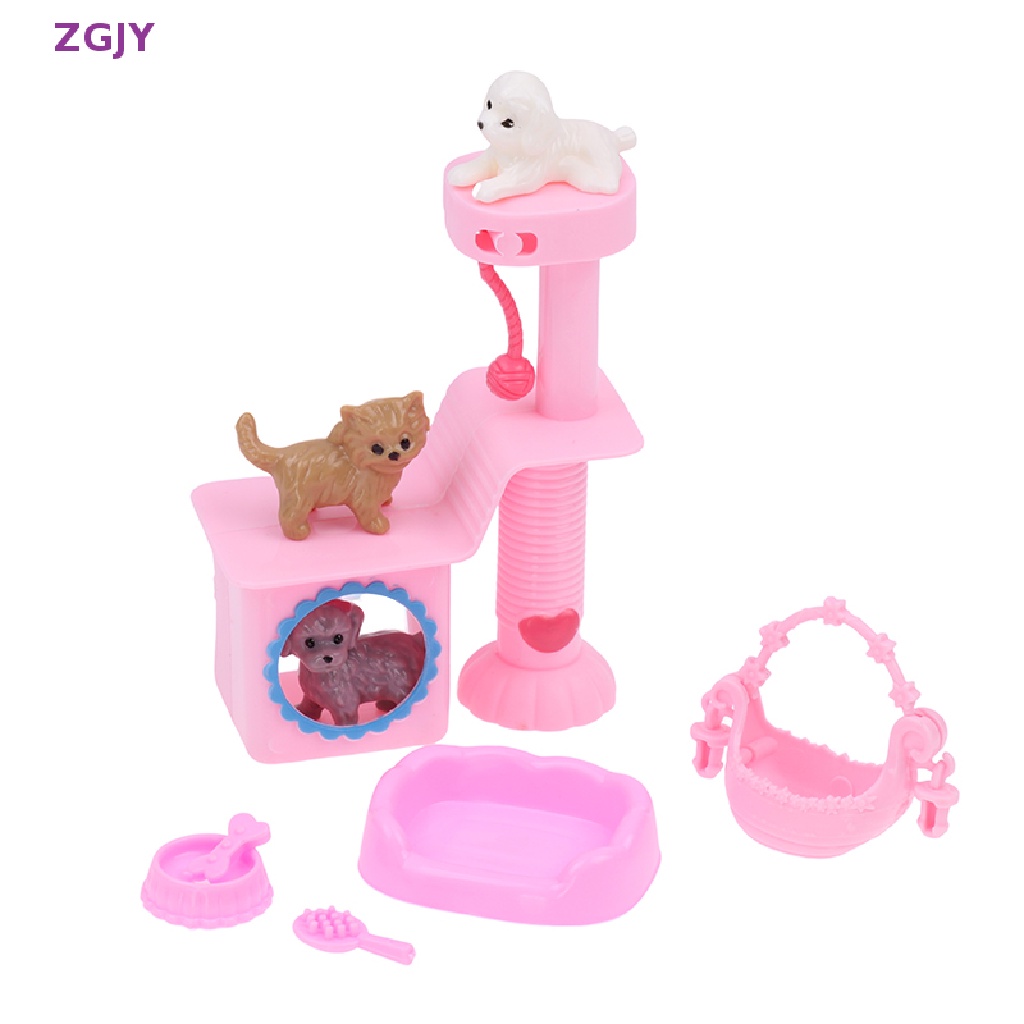 1 Bộ Mô Hình Chó Mèo Mini 1: 12 Trang Trí Nhà Búp Bê Mới