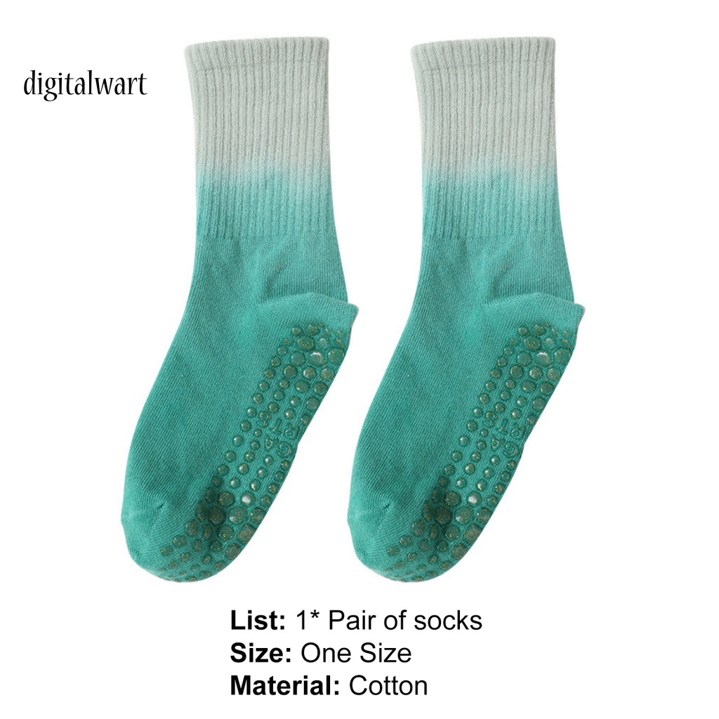 Kỹ Thuật Số| 1 Đôi Tất Tập Yoga Chất Liệu Nhuộm Màu Tương Phản Mềm Mại Co Giãn Cao Chống Trượt Thấm Hút Mồ Hôi