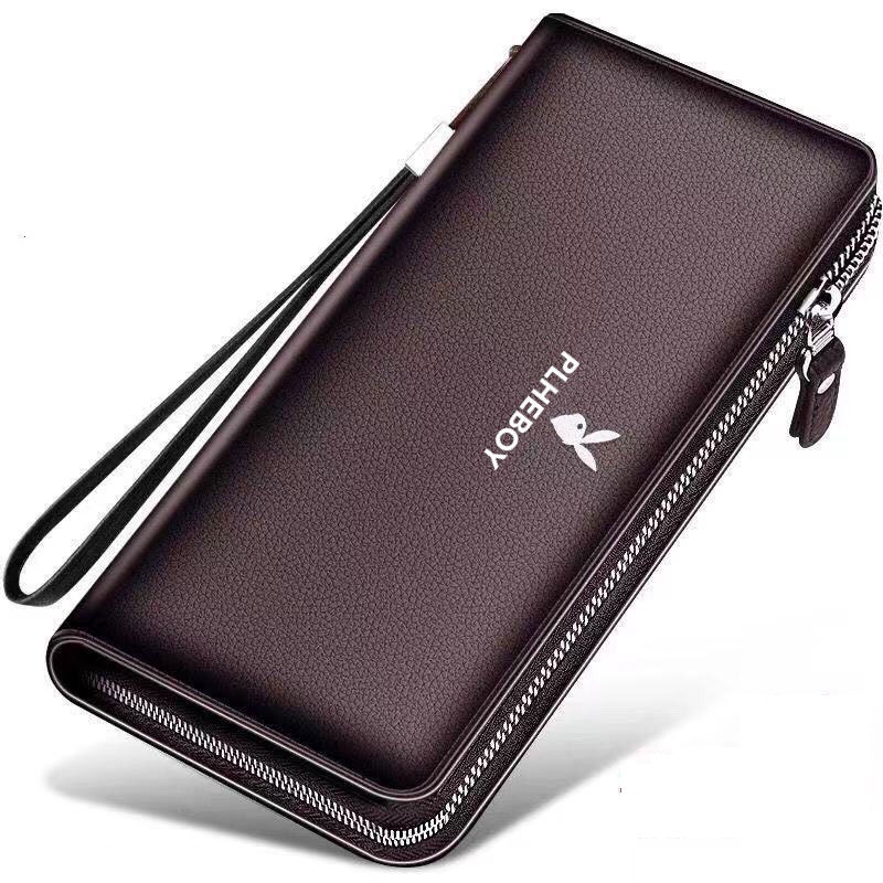 Ví Dài Cầm Tay Có Khóa Kéo Đa Năng Phong Cách Âu Mỹ Cho Nam