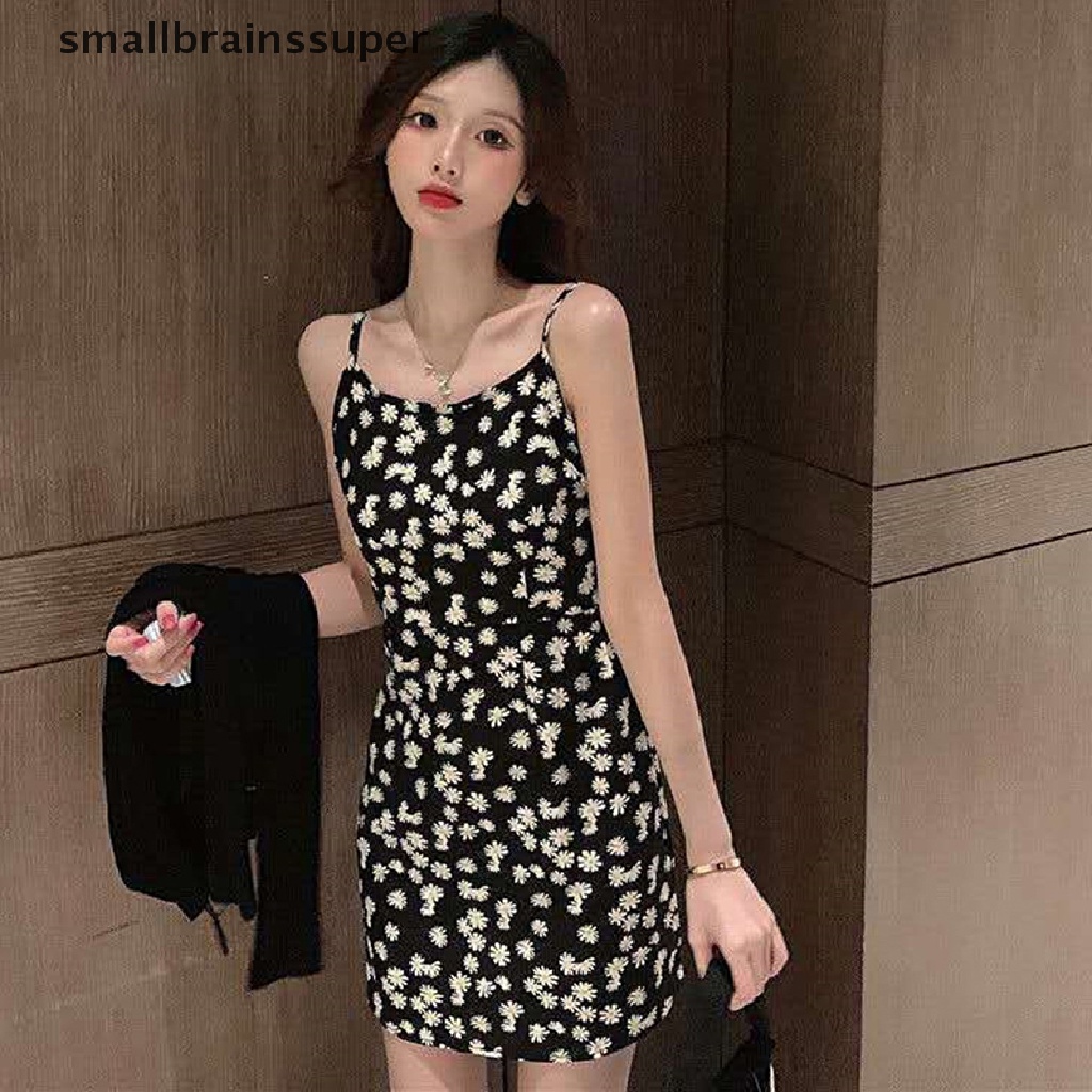 Đầm Hai Dây Dáng Chữ A Họa Tiết Hoa Cúc Thời Trang Mùa Hè Cho Bạn Gái