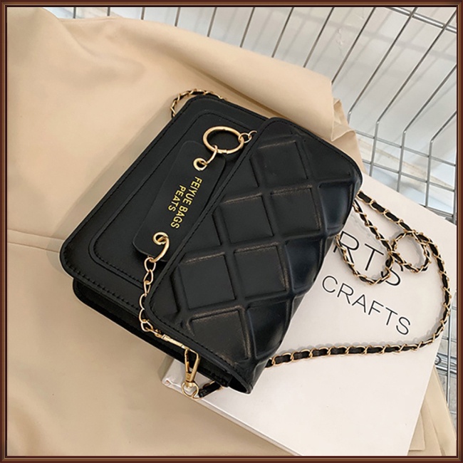 Túi Đeo Chéo Vai Bằng Da Pu Màu Trơn Thời Trang Sành Điệu Cho Nữ