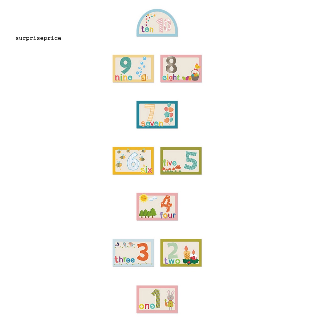 Set 10 Sticker Dán Sàn Nhà Họa Tiết Hoạt Hình Dễ Thương Bắt Mắt