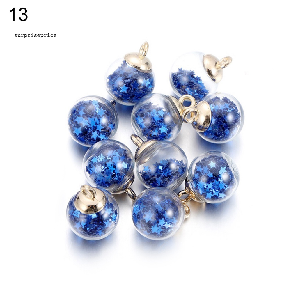 Bộ 10 Mặt Dây Chuyền Bằng Thủy Tinh Trong Suốt Bắt Mắt Tiện Dụng Cho SPA / Gia Đình