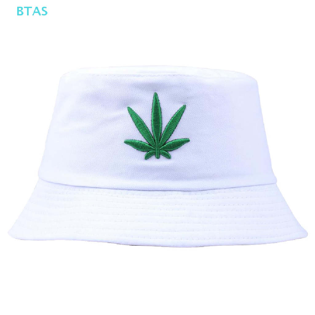 Mũ Bucket Cotton Thêu Họa Tiết Lá Phong Phong Hip Hop Cho Nam Nữ