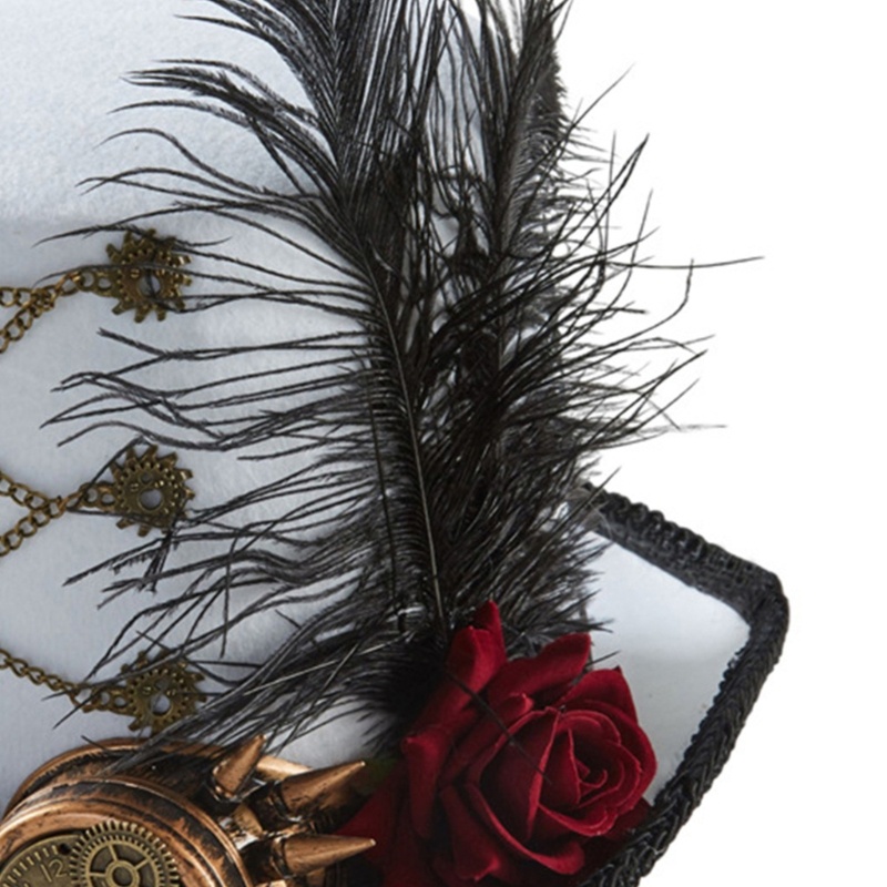 Mũ Siêu Steampunk Thời Gian Hóa Trang Halloween Kèm Kính Bảo Hộ Cho Nam