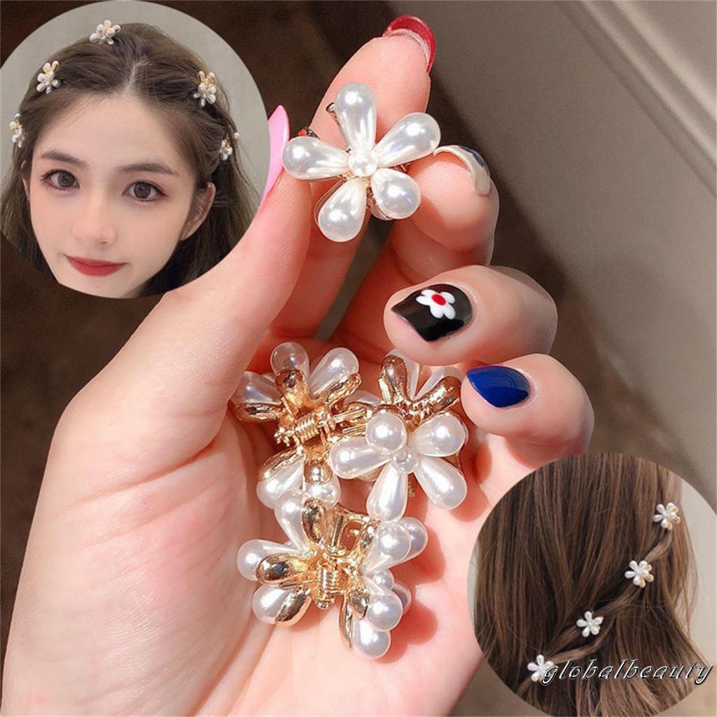 Kẹp Tóc Đính Ngọc Trai Giả Hình Bông Hoa Xinh Xắn Cho Nữ