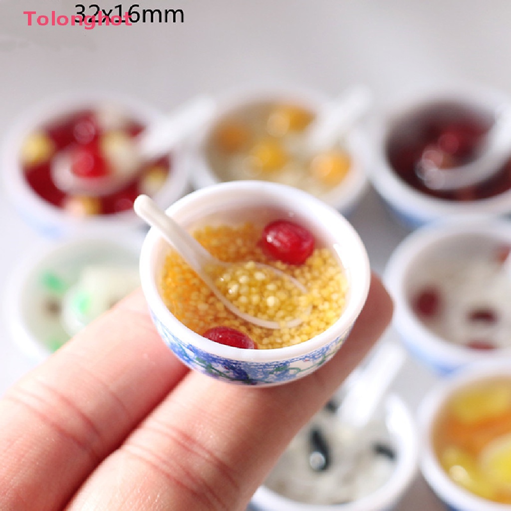 Bát Ăn Tráng Miệng Mini Tỉ Lệ 1: 6 Dùng Trang Trí Nhà Búp Bê