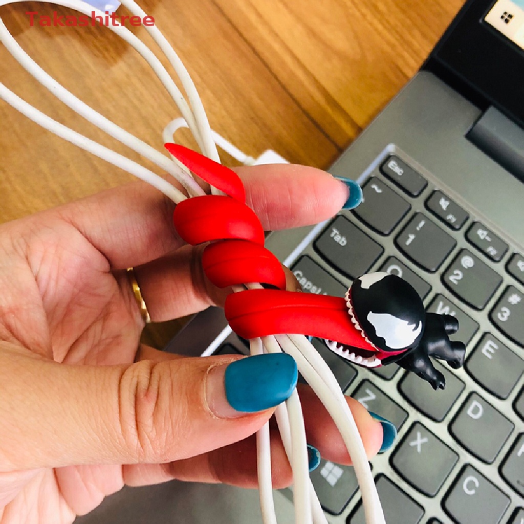 Mô Hình Đồ Chơi Venom Anime The Avengers Cáp Dữ Liệu Trang Trí Cá Tính Bảo Vệ Cáp Sạc USB Winder