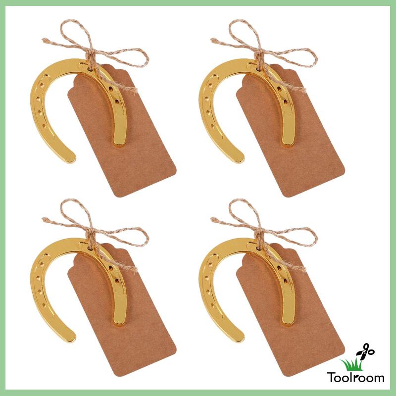 Set 4 Mặt Dây Chuyền Hình Móng Ngựa Trang Trí Vườn