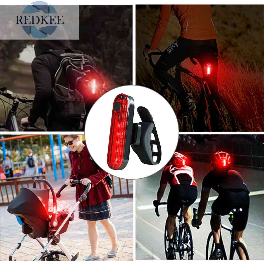 Đèn Chiếu Hậu 4 Chế Độ Chống Nước IPX5 Cho Xe Đạp