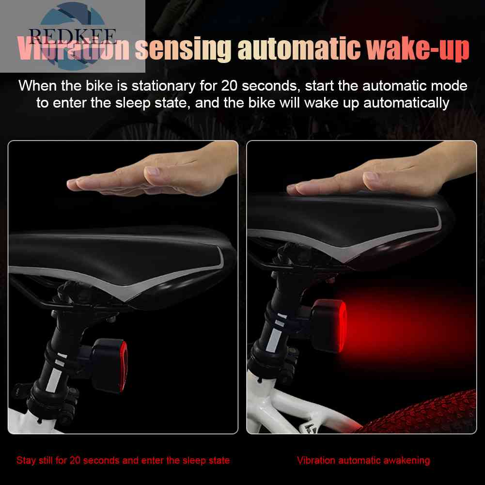 Đèn LED Đuôi Xe Đạp Thông Minh Độ Sáng Cao Có Thể Sạc Lại Bằng Cổng USB