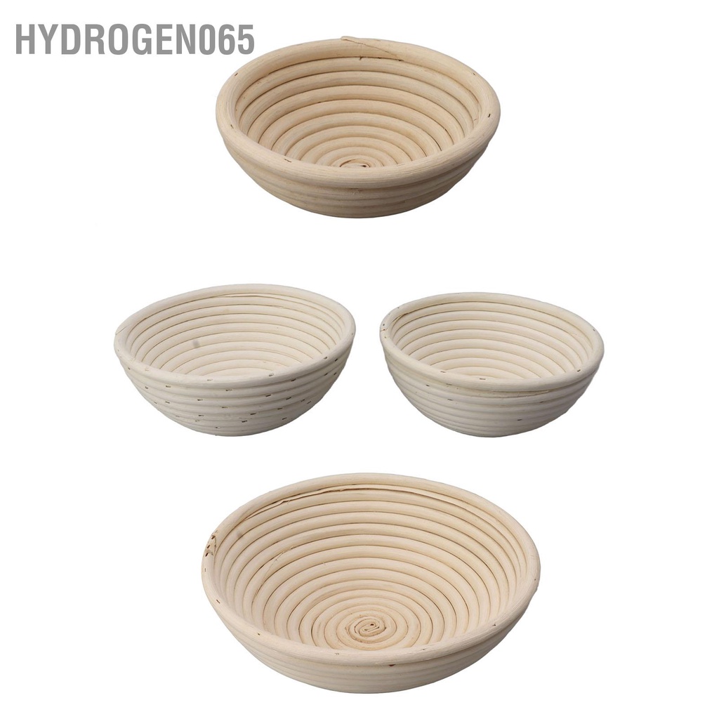 Hydrogen065 Giỏ chống bánh mì tròn có vải lót Bộ bát mây tăng bột để làm